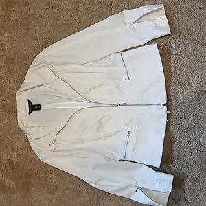 White House Black Market White Jacket size 8